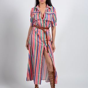 Rainbow Colored Maxi Dress www.sambellaspalace.com